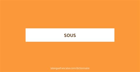 sou|sous meaning.